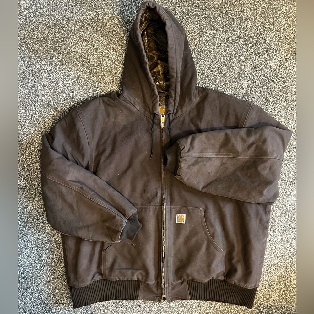 Carhartt Brown Camo Realtree Huntsman Workwear Jacket